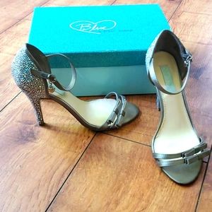 Betsey Johnson Blue Rhinestone Heels